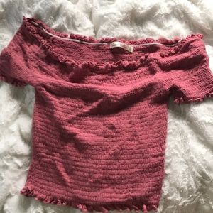 Crop off the shoulder Top